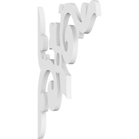 Ekena Millwork Whitman Architectural Grade PVC Bracket, 5/8"W X 7"D X 12"H BKTP01X07X12WH